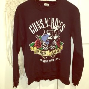 🌹Guns N’ Roses Distressed Crewneck Sweatshirt
